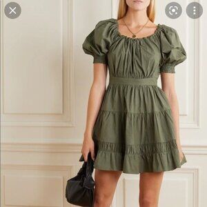 Ulla Johnson Celia Mini Dress In Pine Green